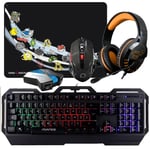 Clavier Souris pour PS4 PGM + Casque Gamer + Tapis + Adaptateur Convertisseur P