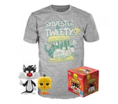 Looney Tunes - Pop N° 309 Sylvester & Tweety Flocked Se + T-Shirt - Xl