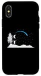 iPhone X/XS falling Star with Moon in the Sky Case