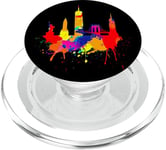 New York Skyline Peinture Colorée Art US New York NYC PopSockets PopGrip pour MagSafe