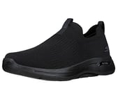 Skechers Men's Go Walk Arch Fit Iconic Walking Shoe,Black Textile/Trim,7.5 UK