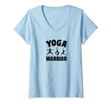 Womens Yoga Warrior, Yoga Poses V-Neck T-Shirt