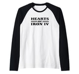 Hearts of Iron IV logo black Strategy Game Raglan Baseball Tee