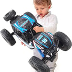 MIEMIE 1:10 Giant High Speed Electric Rechargeable 2.4GHz Toys For Kids Monster Crawlers Chariot Remote Control Stunts Car Off-Road Racing Vehicles LED Light Boy Birthday Toy Gift