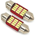 2 st C3W. C5W LED-lampa SV8.5 12V CANBUS 31mm 180lm stark