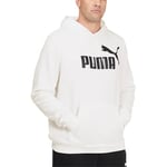 PUMA mens Essentials Big Logo Fleece Hoodie Big & Tall Hooded Sweatshirt, White, XXLarge US