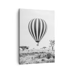 Impression sur Toile 50x70cm Tableaux Image Photo Ballon Noir Et Blanc Vol