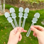 10Pcs Mini Hand Fan Handle Transparent Kindergarten Fan Handle  Fan