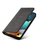 Phone Case Compatible With Samsung S20 Leather PU wallet case, Magnetic Closure Flip Phone Case leather case Samsung S20/PLUS/FE A51 5G flip cover Cover (Black)