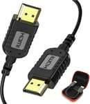 Câble HDMI Ultra Mince Super Flexible 0.8M, Extrathin Extrêmement Slim Cordon HDMI, Haute Vitesse Supporte 4K@60Hz, 2K, 1080P, 3D, Ethernet, Arc, HDR pour Switch,PS4,Xbox,HDTV,PC,Laptop