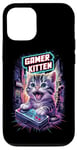 Coque pour iPhone 13 Pro Gamer Kitten Cute Gaming Jeux vidéo Cat Lover