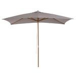 Wooden Garden Parasol Sun Shade Patio Umbrella Canopy