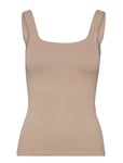 Luxe Seamless Singlet Beige Aim´n