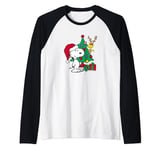 Peanuts - Christmas Snoopy Happy Holidays Raglan Baseball Tee