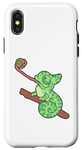 Coque pour iPhone X/XS caméléon enfant reptile amphibien zoo enfant