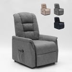 Fauteuil relax électrique inclinable avec releveur Emma Fx Couleur: Gris