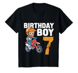 Youth Funny 7 Year Old Birthday Boy Motocross 7th Birthday T-Shirt