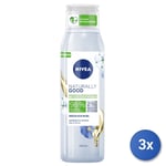 3x Nivea Shower Oil Gel 300 Ml. Naturally Cotton