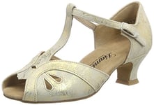 Diamant Garçon Fille Chaussures de Danse pour Femme Salon, Gold Gold Magic, 34 EU