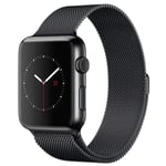 SKALO Milanese Loop Apple Watch Series 7-9 41mm - Musta