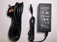 12V Mains 5A AC-DC UK Power Adaptor for Buffalo LinkStation Duo 6TB Ext. HD