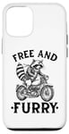 Coque pour iPhone 13 Free And Furry Moto Rider Biker Raton laveur