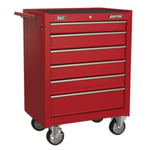 Sealey Rollcab 6 Drawer With Ball Bearing Slide Tool Storage Box Chest Red AP226