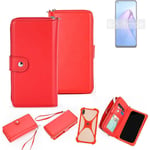 2in1 cover wallet + bumper for Oppo Reno8 Z 5G Phone protective Case red