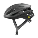 ABUS Casque de vélo de course PowerDome MIPS - casque de vélo léger avec système d'aération intelligent et protection contre les chocs - Made in Italy - pour hommes et femmes - Noir, taille M