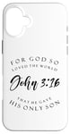 iPhone 16 Plus John 3:16 Christian Bible Case