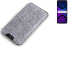 Felt case sleeve for Lenovo Legion Phone Duel 2 grey protection pouch