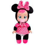 Cry Babies Tiny Cuddles Disney Minnie, Poupée Douce de 25 cm, Pleure de Vraies Larmes, Pyjama Disney, Jouet Cadeau pour Garçons et Filles +18 Mois