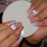 French False Nails Butterfly Press on Nails Fashion Nail Tips  DIY