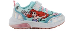 Disney Princess Blinkande Sneakers, Light Turkish Blue/Silver, 30