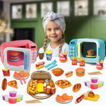 3in1 Playset Kids Pretend 2 Microwaves Fast Food Play Set Engaging Playtime