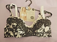 NEW! M&S Marks & Spencer 30B 2-pack black/white cotton-rich t-shirt balcony bra