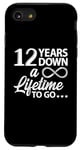 iPhone SE (2020) / 7 / 8 12 Years Down A Lifetime To Go Cute 12th Wedding Anniversary Case