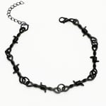 Punkstil Black Thorns Stab krage Halsband Metallkedja Säkerhetsspurt Armband Hiphop Rock Smycken för kvinnor Män Pojke Flicka null - B bracelet