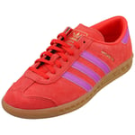 adidas Hamburg Womens Fashion Trainers in Red Purple - 7 UK