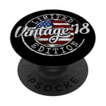 Vintage 2018 7th Birthday Gifts For Boy Girl 7 Year Old PopSockets Adhesive PopGrip