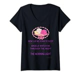 Womens Now I Lay Me Down To Sleep I Pray The Lord My Soul To Keep V-Neck T-Shirt