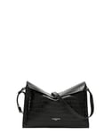 Liebeskind Sac à bandoulière M Lora Croco, Crossbody Femmes, Noir