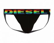 BNWT DIESEL Mens Gay Pride Stretch Cotton Jockstrap  Black  XXL  38" - 40" Waist