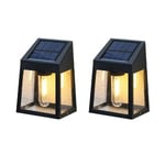 2PCS Solar Outdoor Light Garden Sunlight Wall Lamp Home Villa Balcony Wall9678