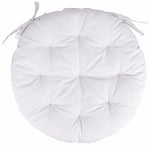 Este Coussin Rond Ø40 cm pour chaises de Jardin en Coton Outdoor - White