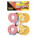 Idena Party Fun 40444 Lot de 4 verres en papier Motif donut, ananas, boule disco et gaufre, 13 cm de large, 12,5 cm de long