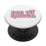 Pop Off Queen: Brainrot Meme Retro Sparkle Pop Off Queen PopSockets Swappable PopGrip