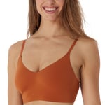 Schiesser BH Invisible Soft Bustier Padded Bralette Rostorange 44 Dam