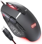 Souris De Jeu 7200 Dpi Réglable Usb Rgb Led Pour Grandes Mains, 8 Souris Pc Programmables, Ergonomique, Ordinateur De Bureau, Ordinateur Portable, Gamer, Avec Câble Tressé De 1,67 [MOU141043]