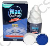 1 X 60ml Max OptiFresh Soft Contact Lens Solution With 1 x Lenses Soaking Cases